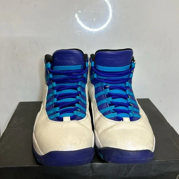 Air Jordan retro 10 white/Concord – blue Lagoon – black. - Picture 5 of 8